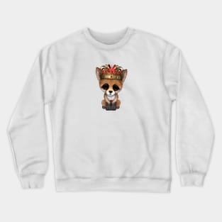 Cute Royal Fox Wearing Crown Crewneck Sweatshirt